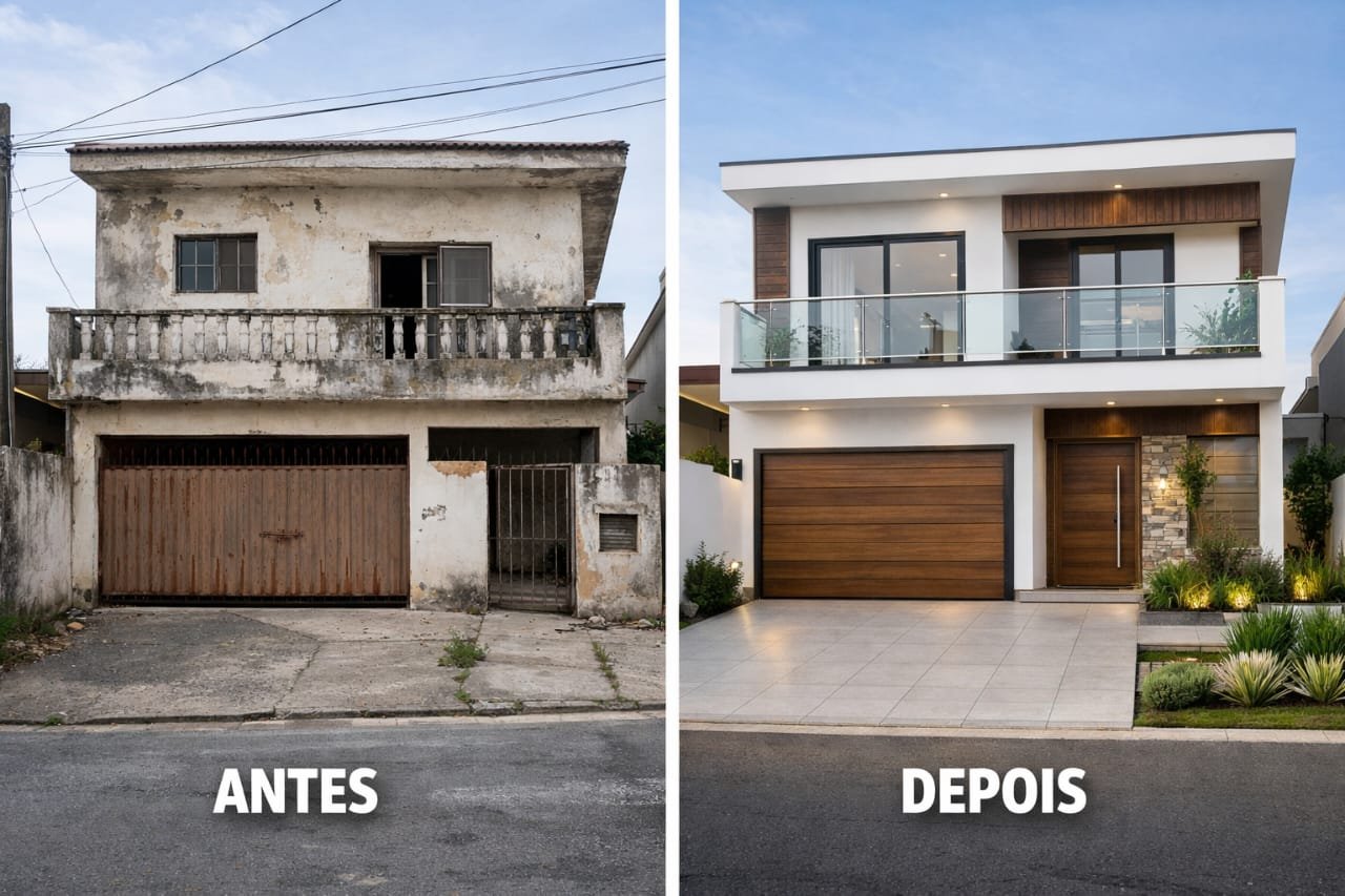 Antes & Depois — Sobrado